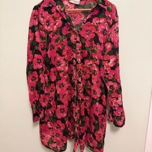 Vibrant Floral Button Down Shirt